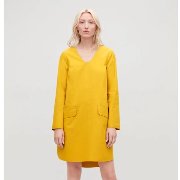 COS Voluminous Vibrant Yellow A-Line Dress - Picture 5 of 12